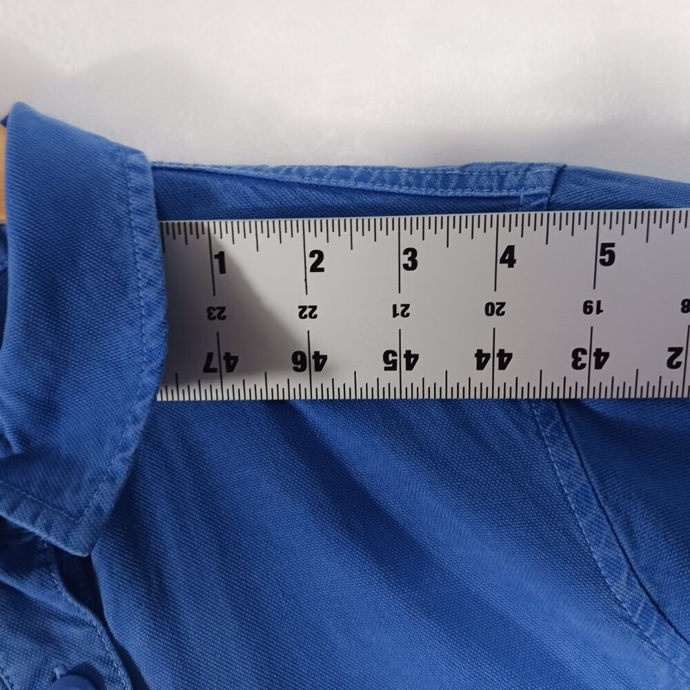 J. Crew Preppy Cobalt Blue, Short Sleeve Dress, Size 4, 3/4 Button Down, Pockets - Picture 13 of 16